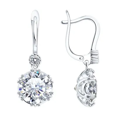 серьги из серебро