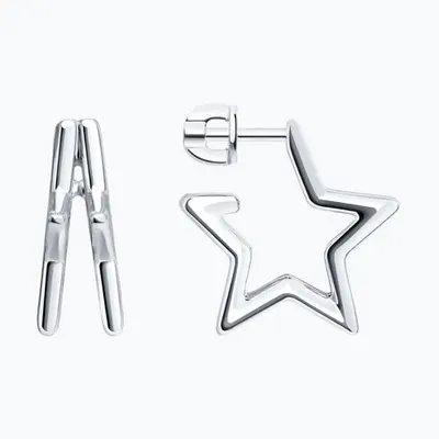 Серьги из серебра из серебро