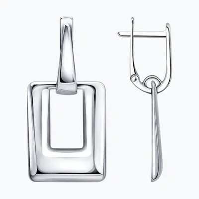 Серьги из серебра из серебро