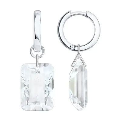 Серьги из серебра с нанокристаллами из серебро