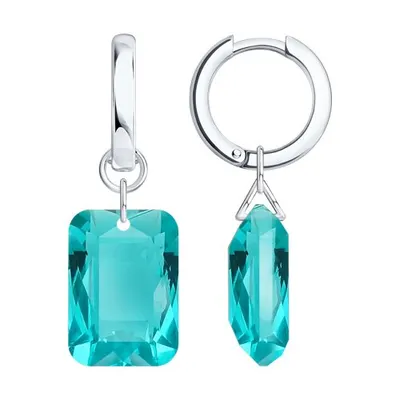 Серьги из серебра с нанокристаллами из серебро