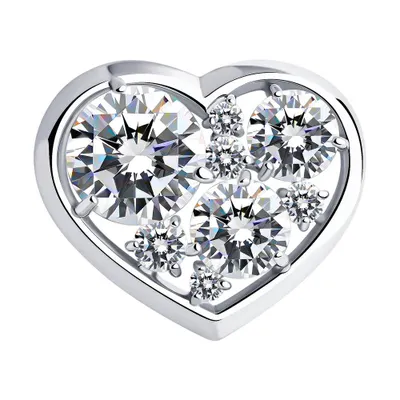 Подвеска из серебра с фианитами из серебро