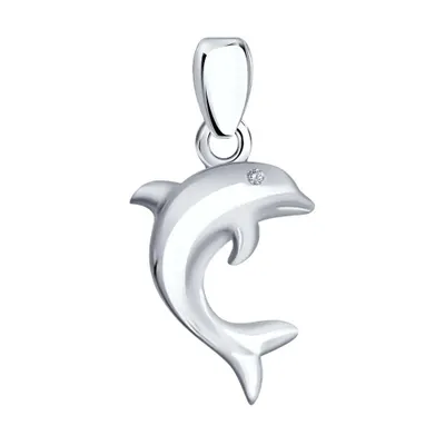 Подвеска из серебра с фианитом из серебро