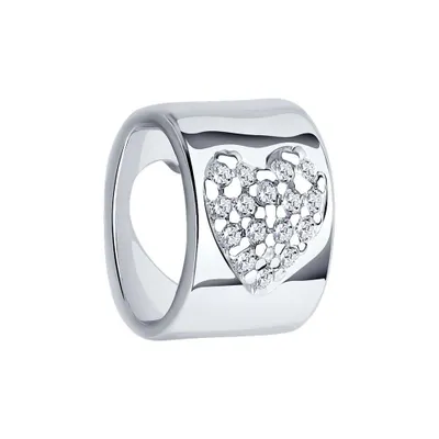 Подвеска-шарм из серебра с фианитами из серебро