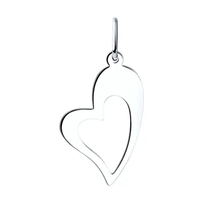 Подвеска love из серебра из серебро