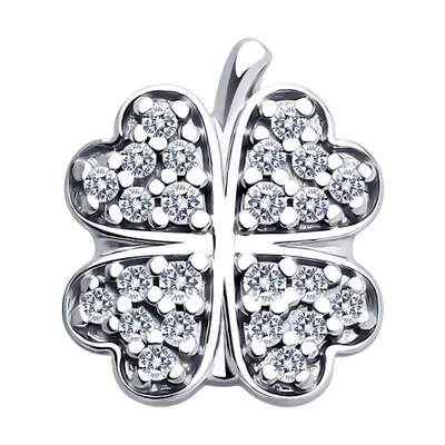 Подвеска из серебра с фианитами из серебро