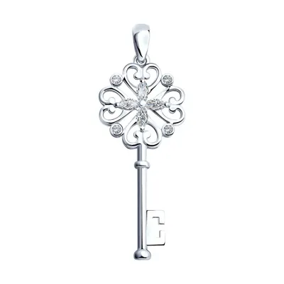 Подвеска из серебра с фианитами из серебро