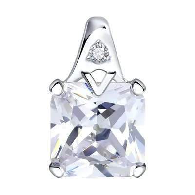 Подвеска из серебра с фианитами из серебро