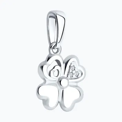 Подвеска из серебра с фианитами из серебро