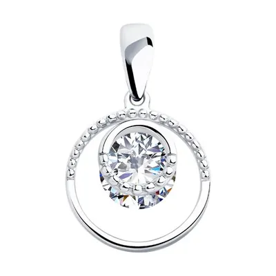 Подвеска из серебра с фианитами из серебро