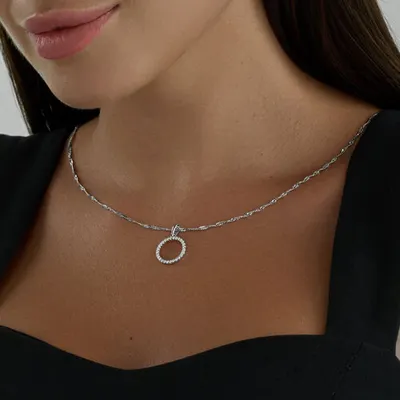 Подвеска из серебра с фианитами из серебро