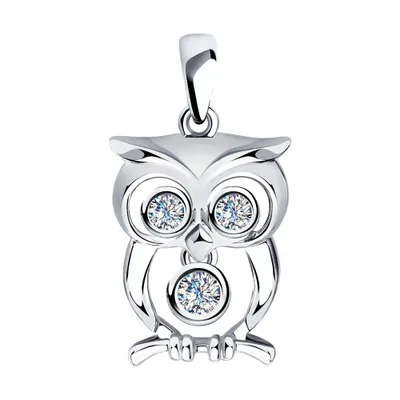 Подвеска из серебра с фианитами из серебро