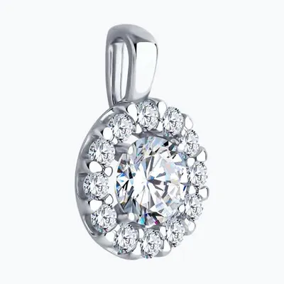 Подвеска из серебра с фианитами из серебро