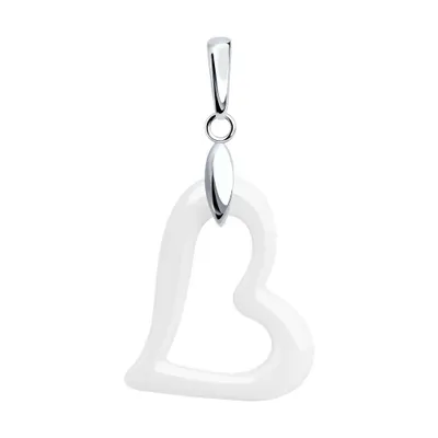 Подвеска из серебра с керамической вставкой из серебро