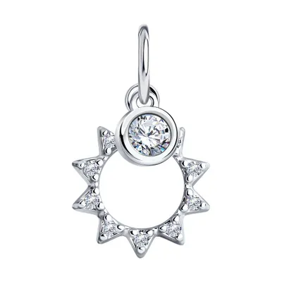 Подвеска из серебра с фианитами из серебро