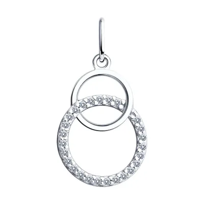 Подвеска из серебра с фианитами из серебро