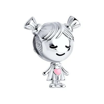 Подвеска-шарм из серебра с эмалью из серебро