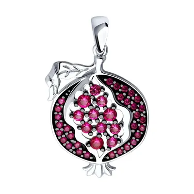 Подвеска из серебра с корундами из серебро