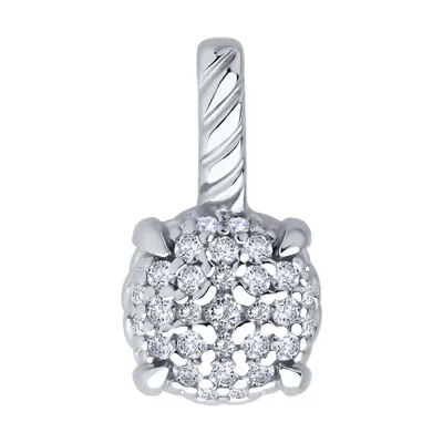 Подвеска из серебра с фианитами из серебро