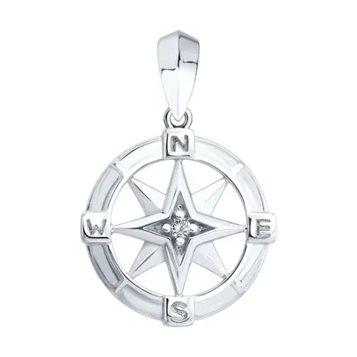 Подвеска из серебра с фианитом из серебро