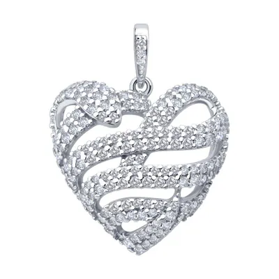 Подвеска из серебра с фианитами из серебро