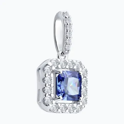 Подвеска из серебра с фианитами из серебро