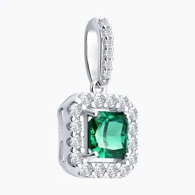 Подвеска из серебра с фианитами из серебро