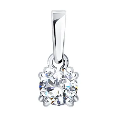 Подвеска из серебра с фианитом из серебро