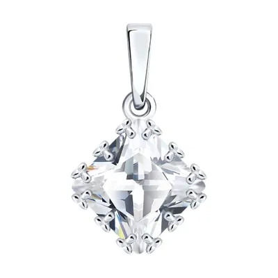 Подвеска из серебра с фианитом из серебро