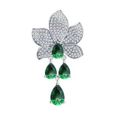 Подвеска из серебра с фианитами из серебро