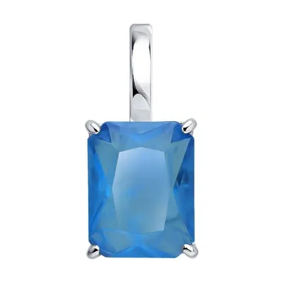 Подвеска из серебра с дуплетом из серебро