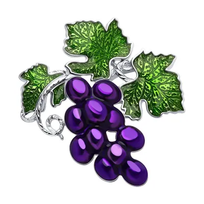 Брошь из серебра с эмалью из серебро