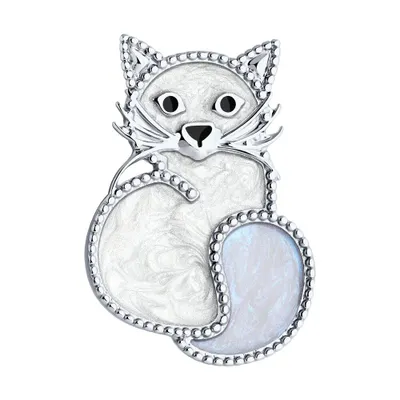 Брошь из серебра с эмалью из серебро