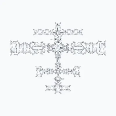 Брошь из серебра с фианитами из серебро