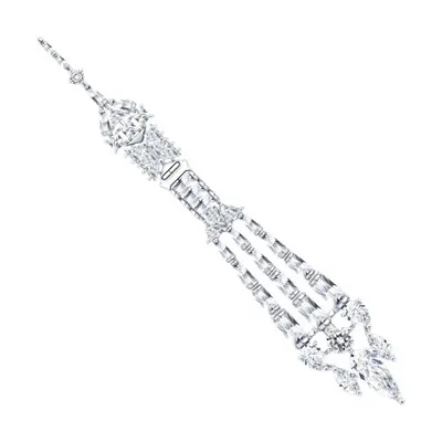 Брошь из серебра с фианитами из серебро