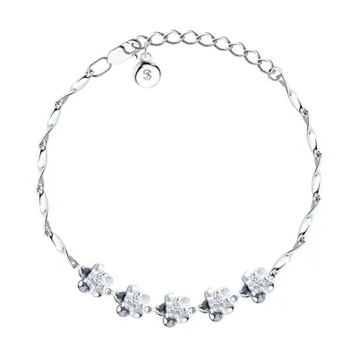 Браслет из серебра с фианитами из серебро