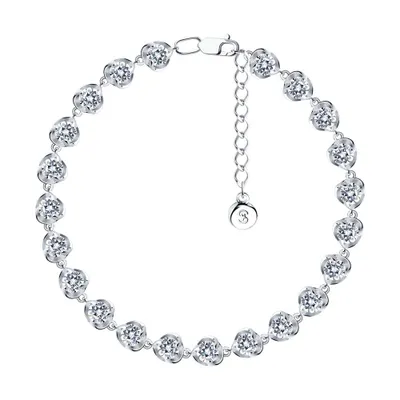 Браслет из серебра с фианитами из серебро