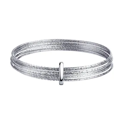 Браслет жёсткий из серебра с алмазной гранью из серебро