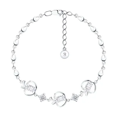 Браслет из серебра с фианитами из серебро