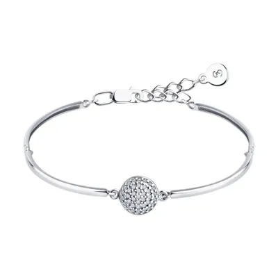 Браслет из серебра с фианитами из серебро