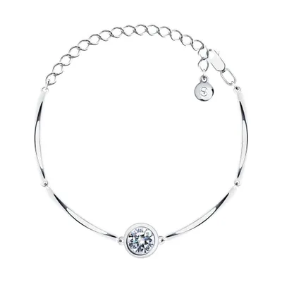 Браслет из серебра с фианитом из серебро