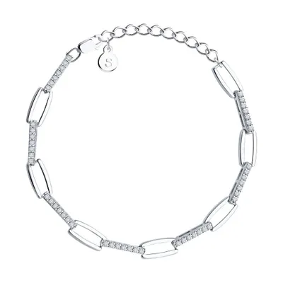 Браслет из серебра с фианитами из серебро