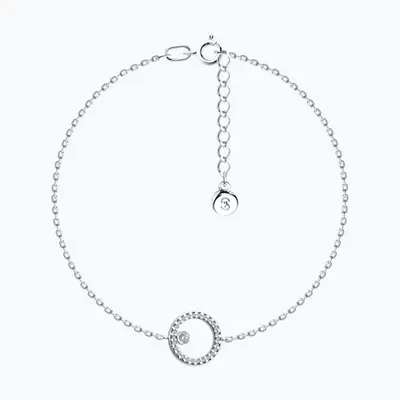 Браслет из серебра с фианитами из серебро