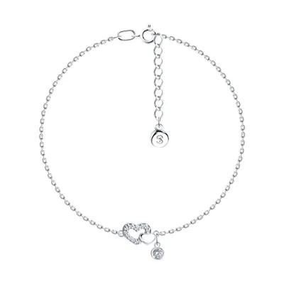 Браслет из серебра с фианитами из серебро