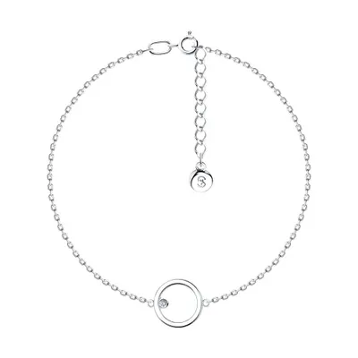 Браслет из серебра с фианитом из серебро