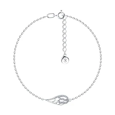 Браслет из серебра с фианитами из серебро