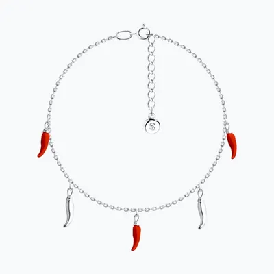 Браслет из серебра с эмалью из серебро