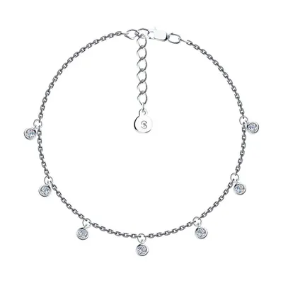 Браслет из серебра с фианитами из серебро