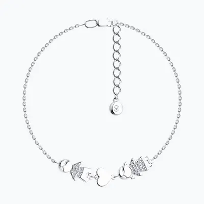 Браслет из серебра с фианитами из серебро