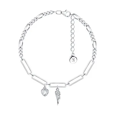 Браслет из серебра с фианитом из серебро